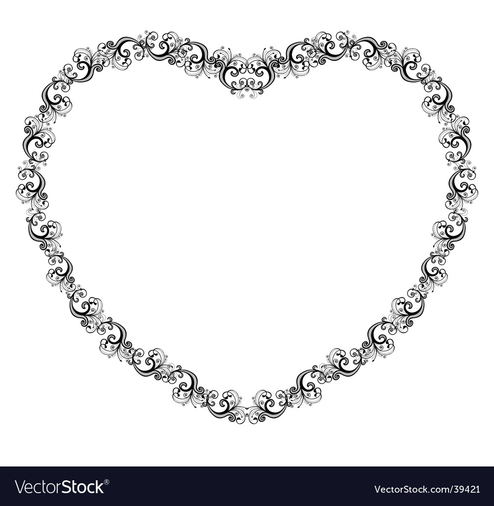 Download Heart border Royalty Free Vector Image - VectorStock