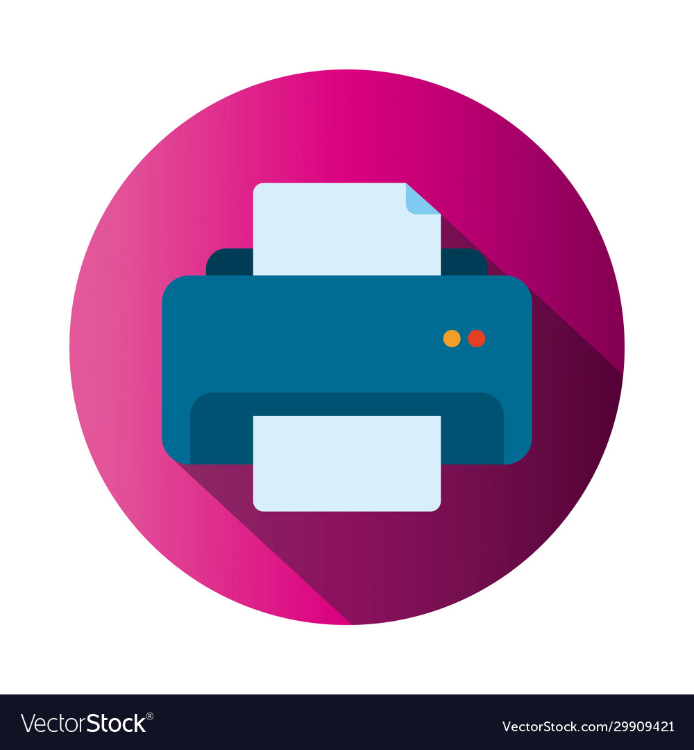 Isolierter Drucker mit Datendokumentblockgradient vector image Isolierter Drucker mit Datendokumentblockgradient