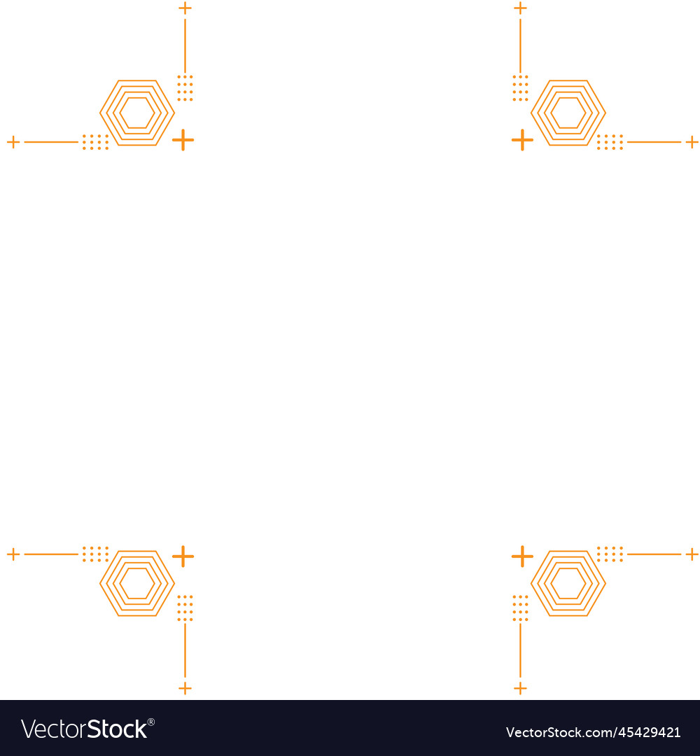 Modern geometric hexagonal shape design vector image Modern geometric hexagonal shape design