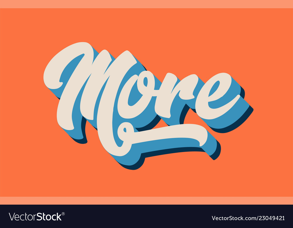 Orange blue white more hand written word text