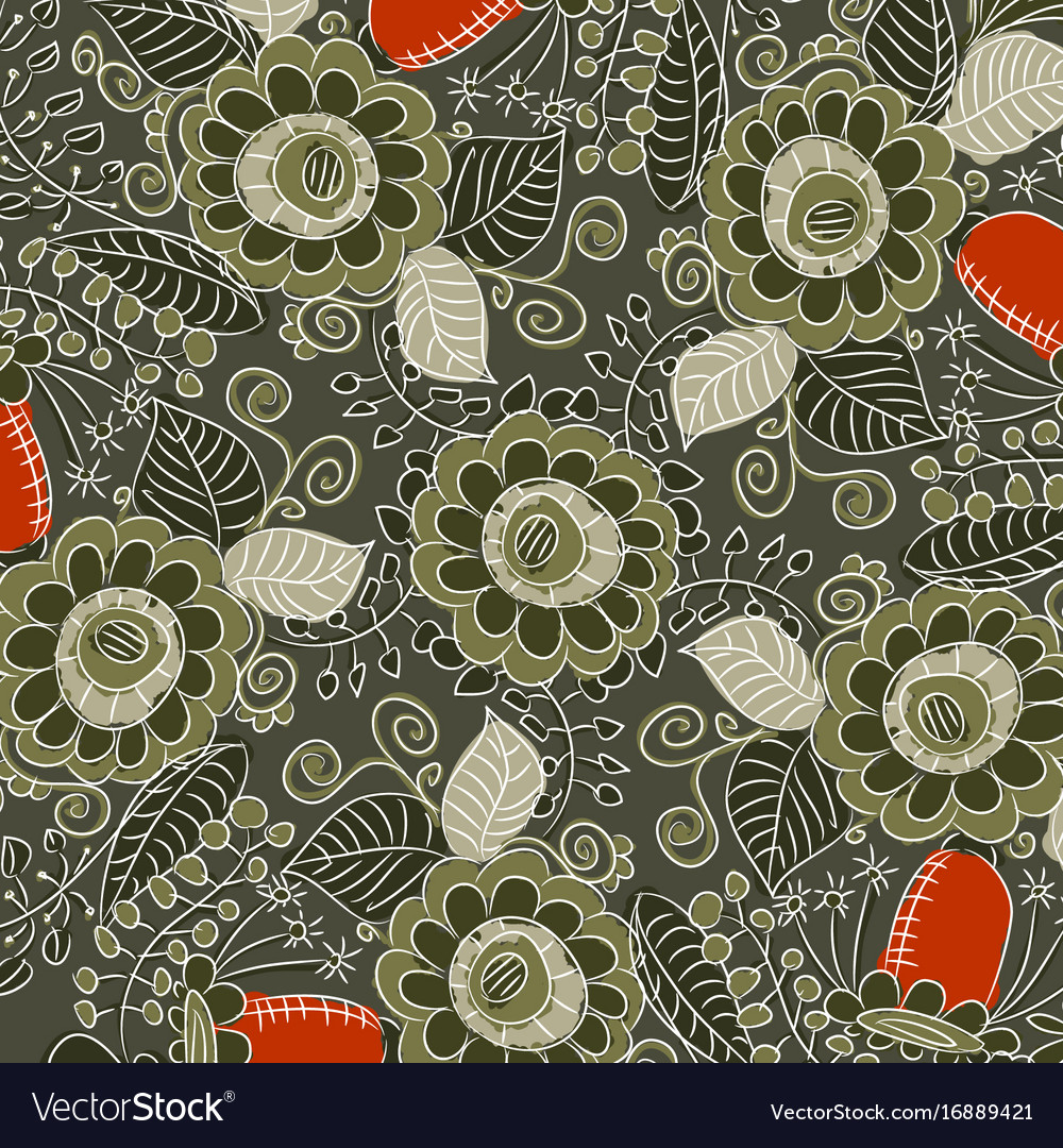 Ornamental lace pattern on dark background Vector Image