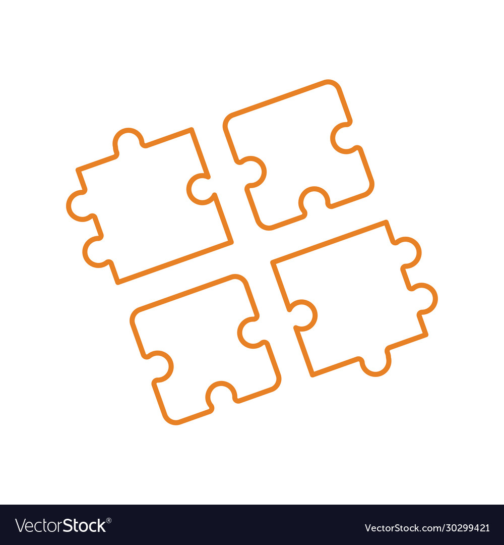 Puzzle icon solution strategy game outline
