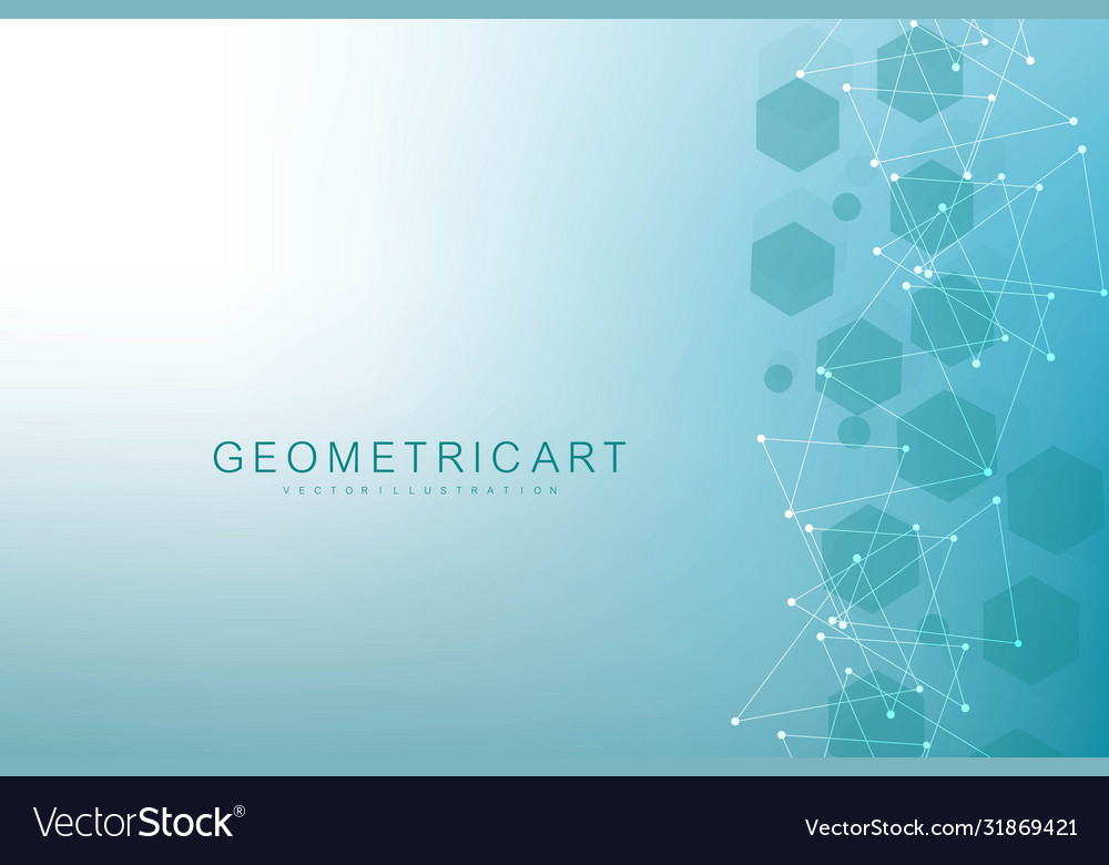 Science network pattern connecting lines and dots vector image Science network pattern connecting lines and dots
