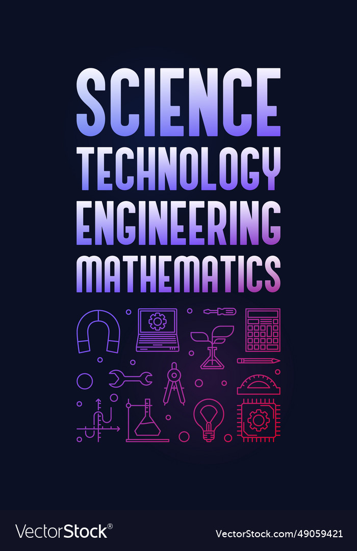 Science technology engineering and math - stem Vector Image