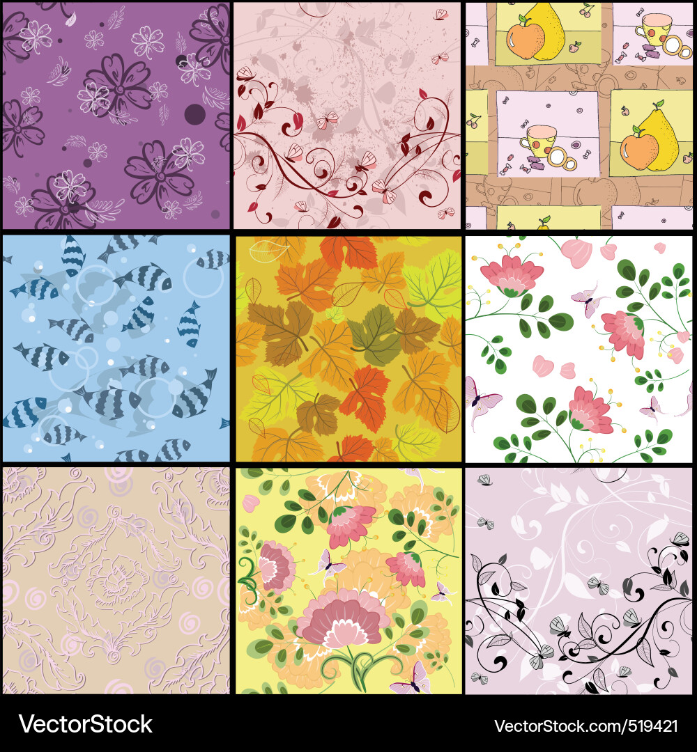 Seamless floral Royalty Free Vector Image - VectorStock
