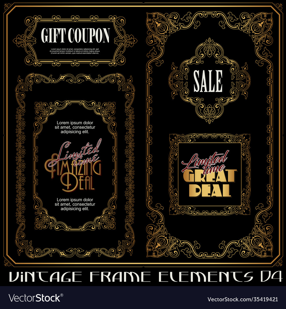 Set frame and border design elements