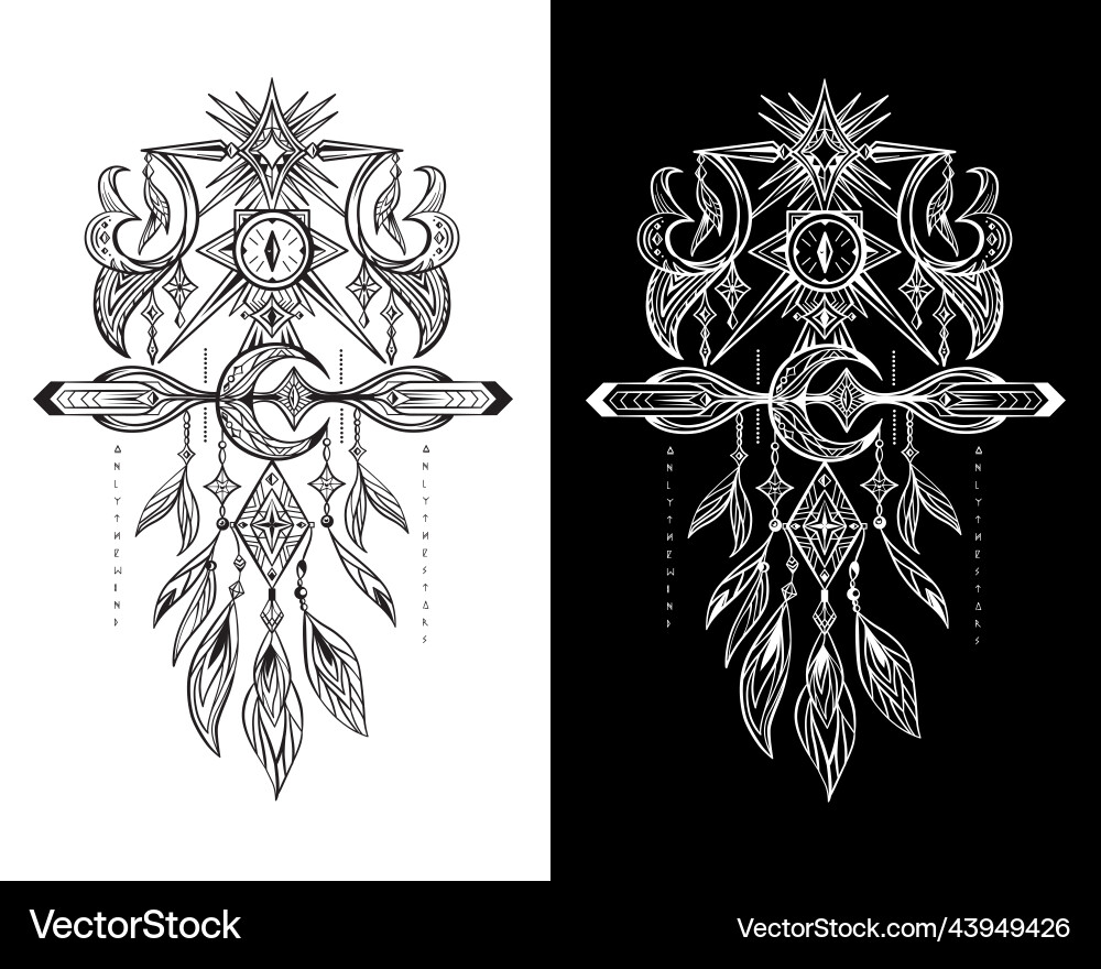 Abstract for t-shirt or tattoo Royalty Free Vector Image