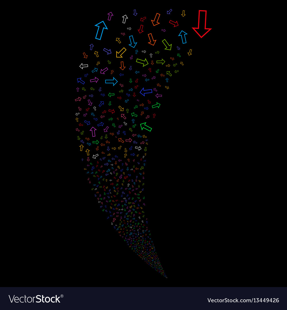 Arrow random stream vector image Arrow random stream