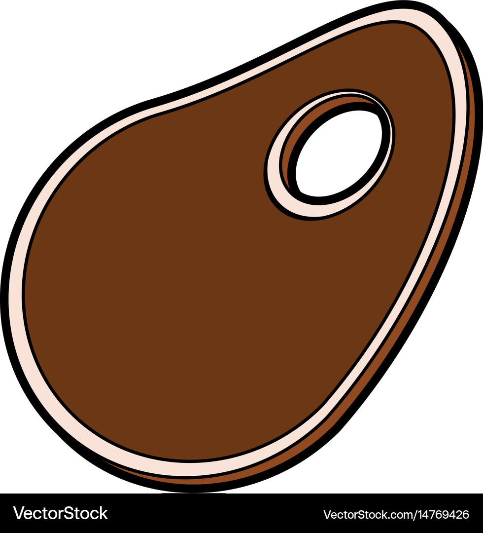 Beef steak icon image Royalty Free Vector Image