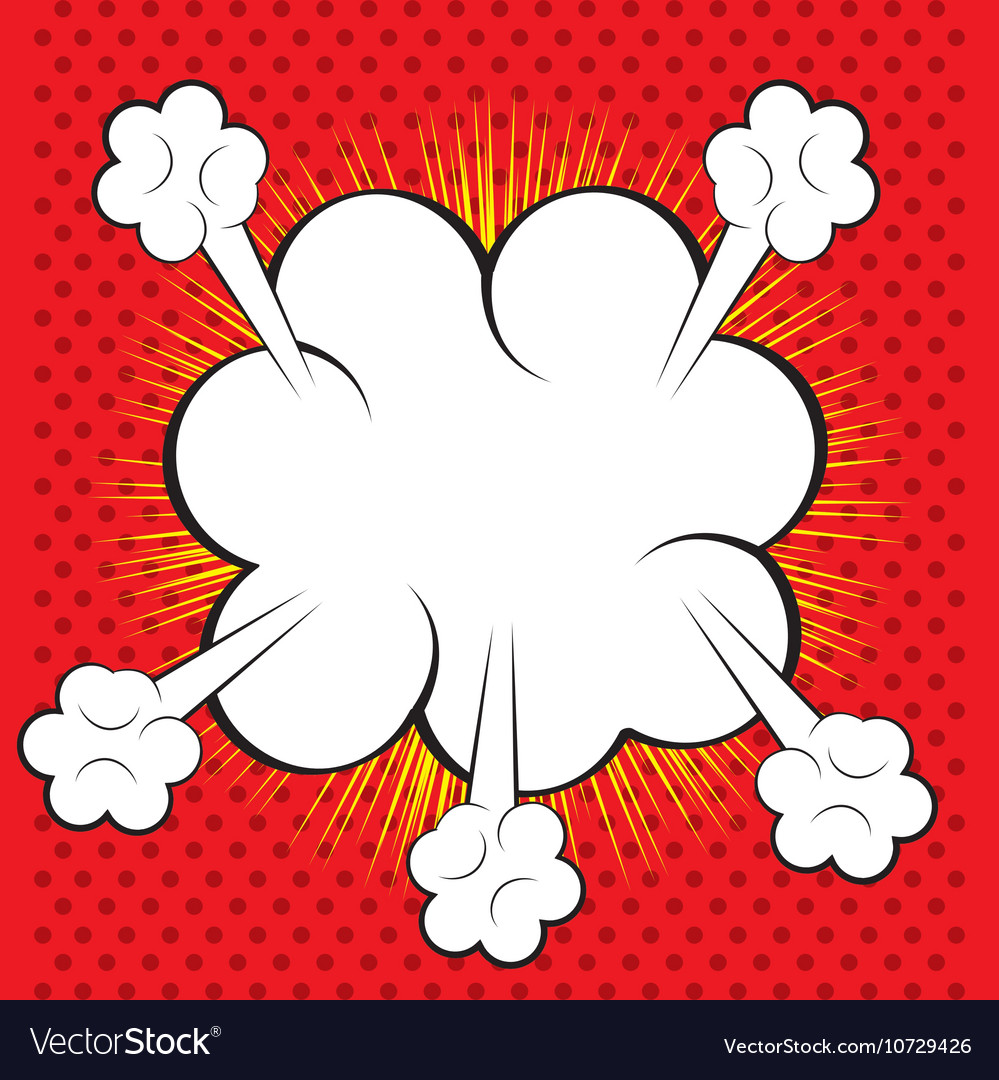 Bubble speech explosion pop art design Royalty Free Vector