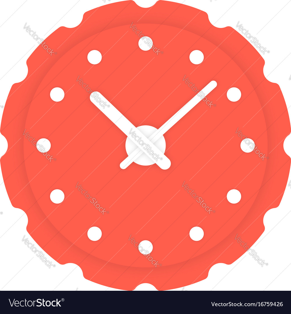 Circular red clock icon