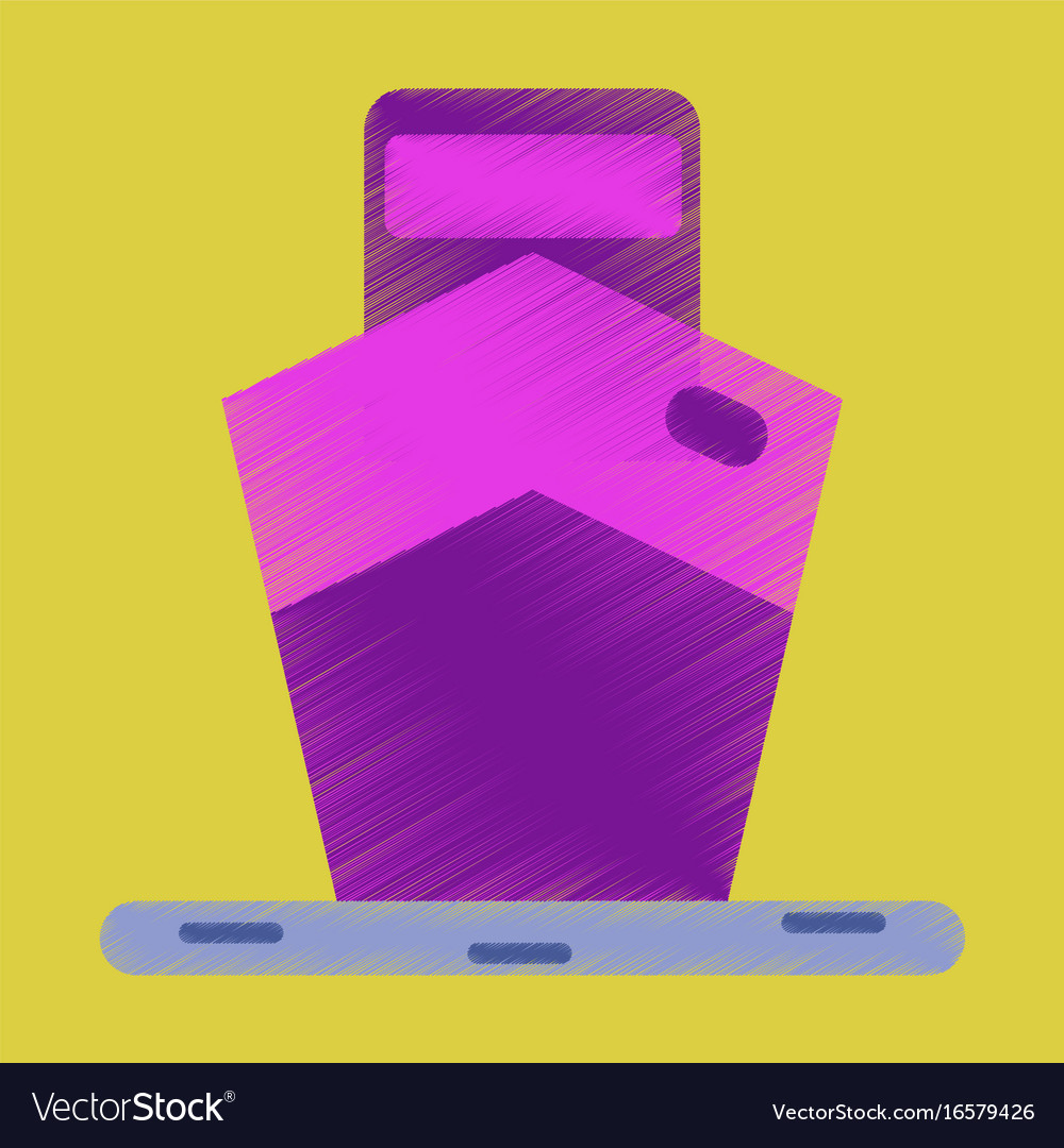 Flat icon in shading style ship