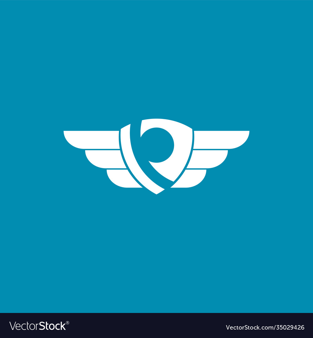 P initial logo design simple minimalist