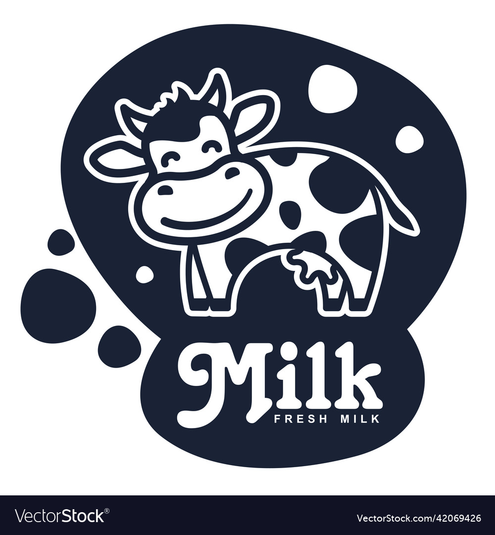 Set of labels and icons for milk dairy Royalty Free Vector