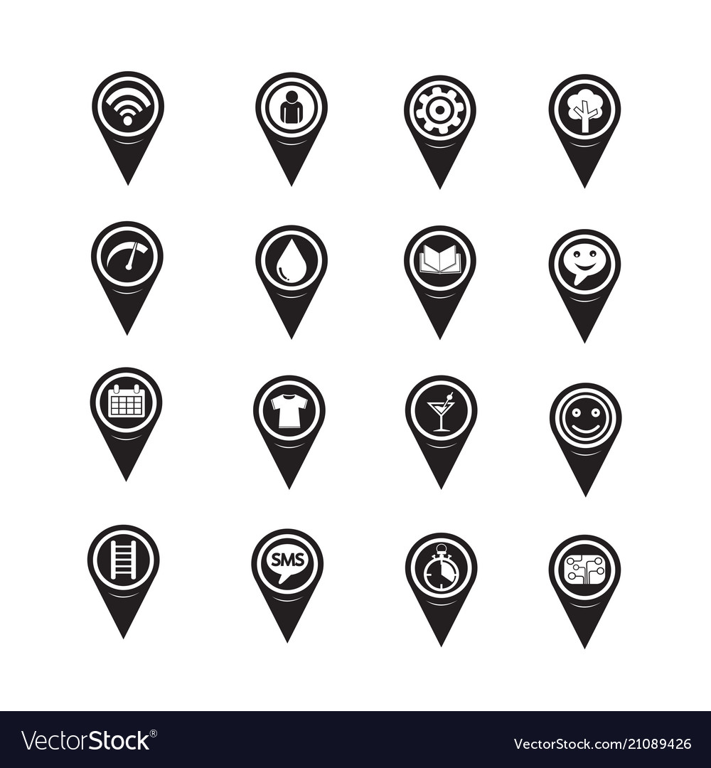 Set von Kartenzeiger-Symbolen für die Website vector image Set von Kartenzeiger-Symbolen für die Website
