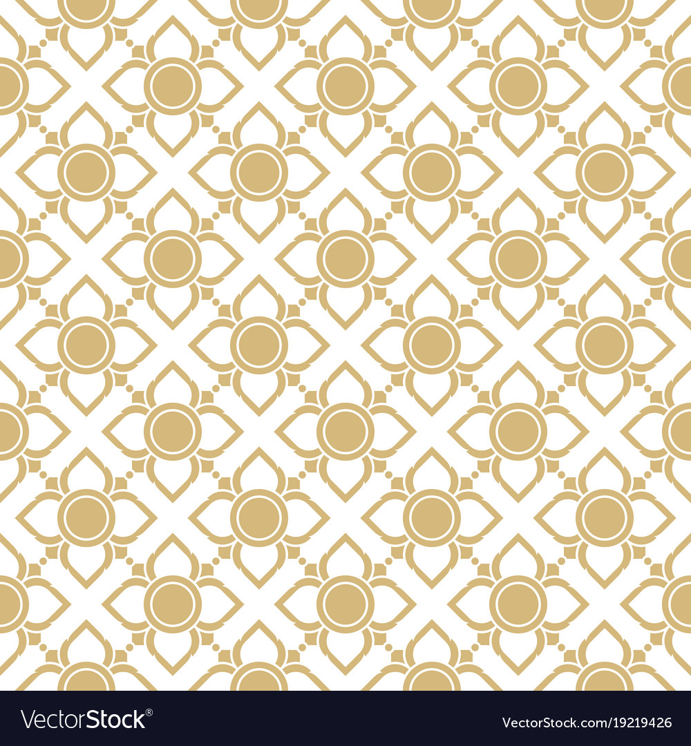 Thai Traditional Floral Pattern