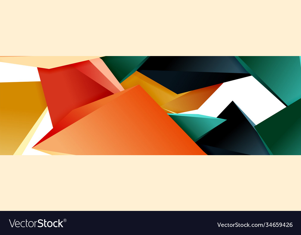 Triangle mosaic abstract background 3d triangular