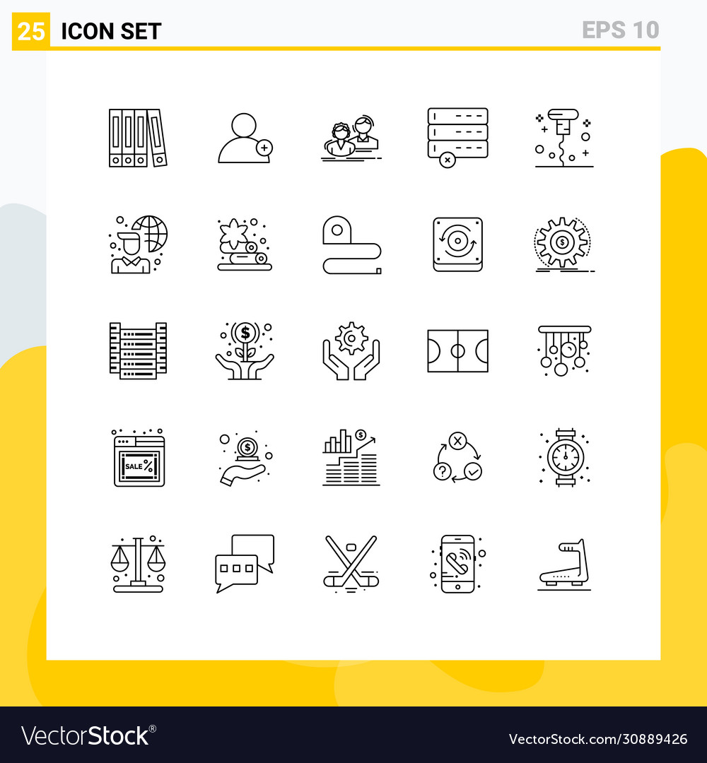 User interface pack 25 basic lines internet