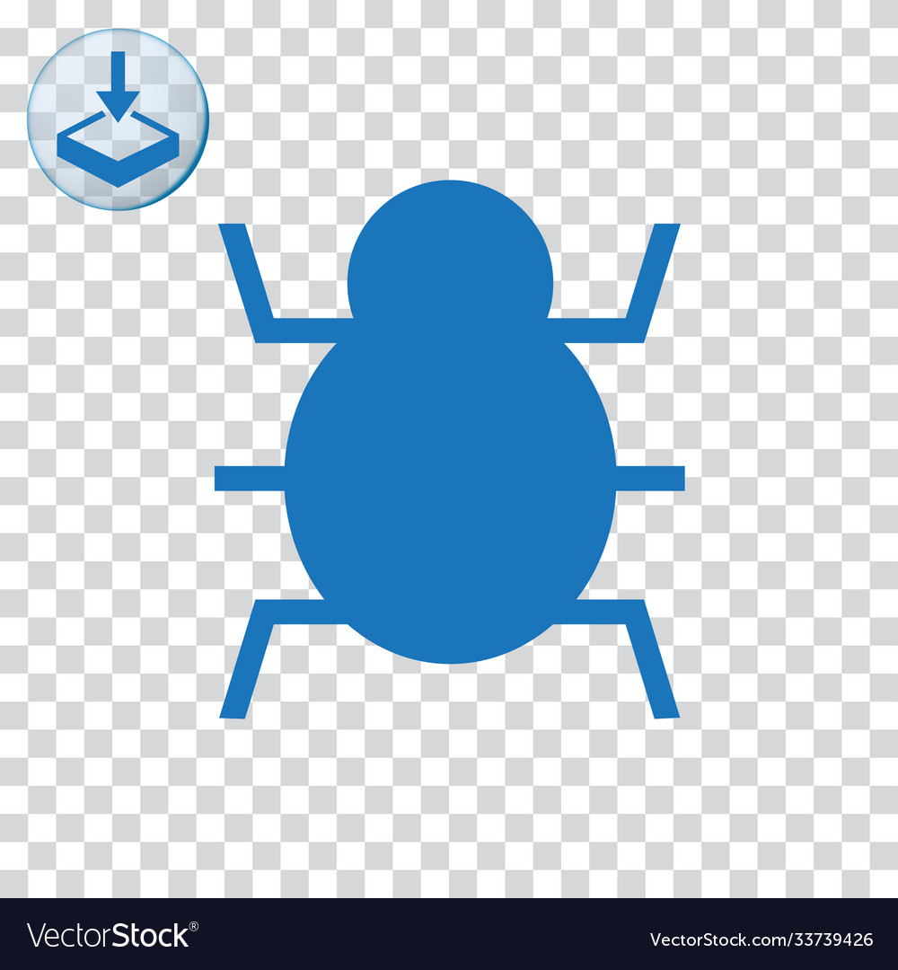 Virus bug icon for web and mobile