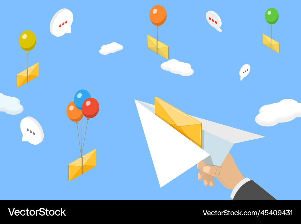 3d isometric flat conceptual Royalty Free Vector Image