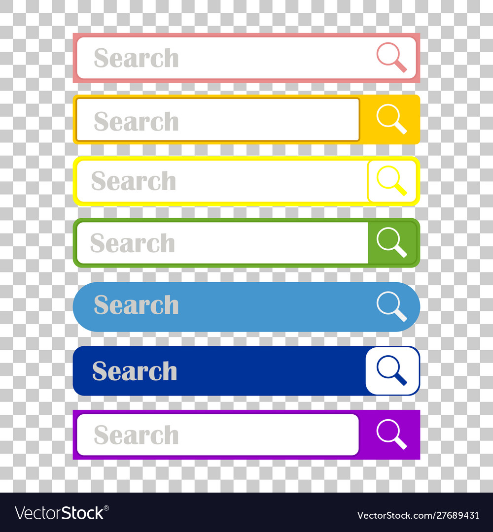 A multi-colored search string image element