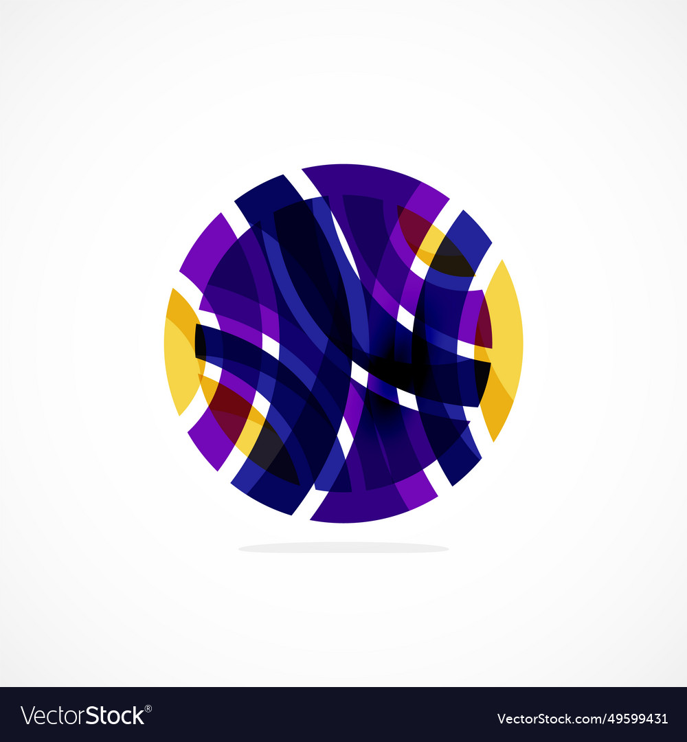 Abstract circle logo dynamic aesthetic Royalty Free Vector