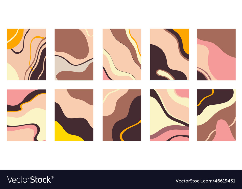 Abstract modern templates with nude neutral tones vector image Abstract modern templates with nude neutral tones