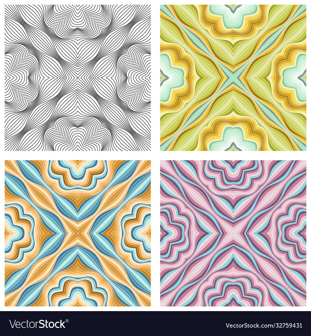 Abstract ornamental patterns set vector image Abstract ornamental patterns set