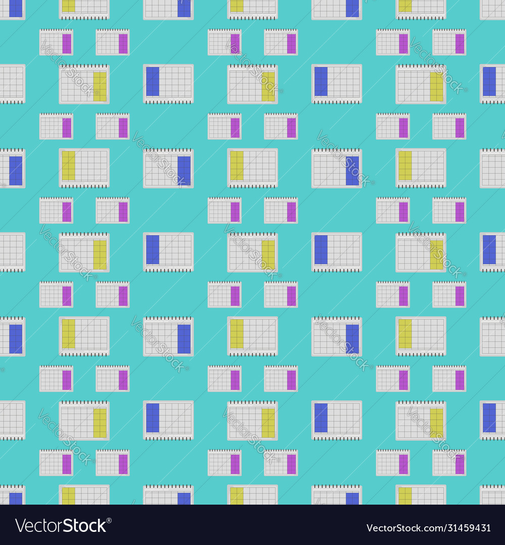 Calendar pattern on white background Royalty Free Vector