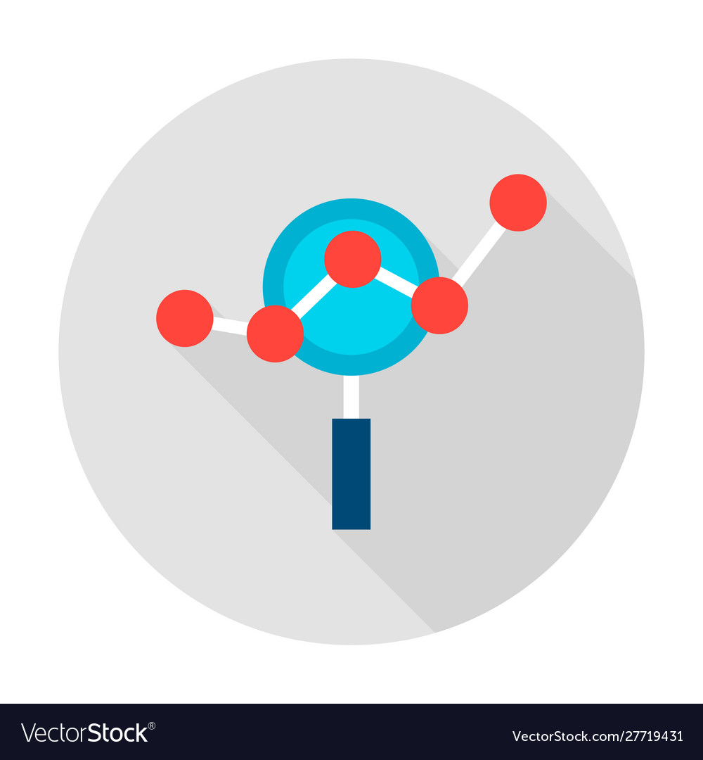 Data analytics circle icon Royalty Free Vector Image