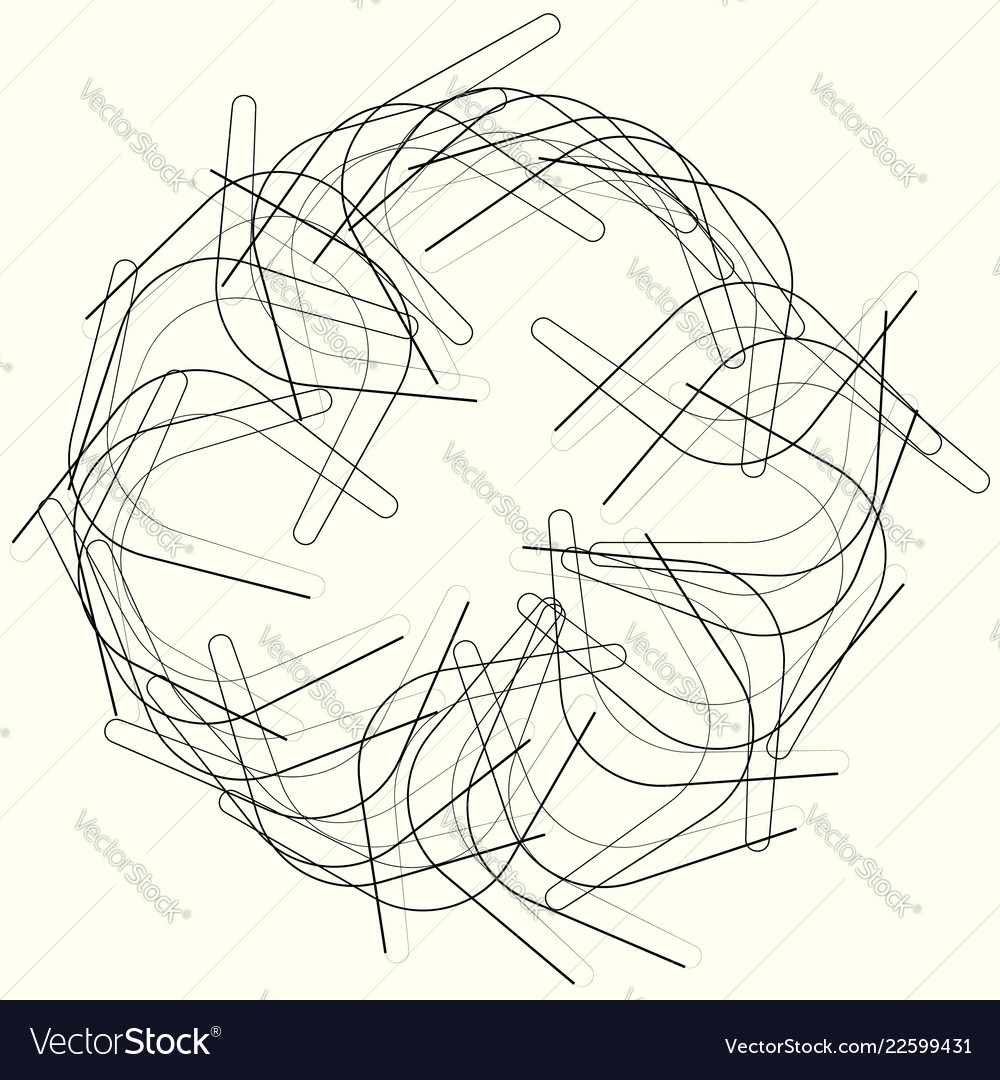 Geometric circle element motif random edgy vector image Geometric circle element motif random edgy