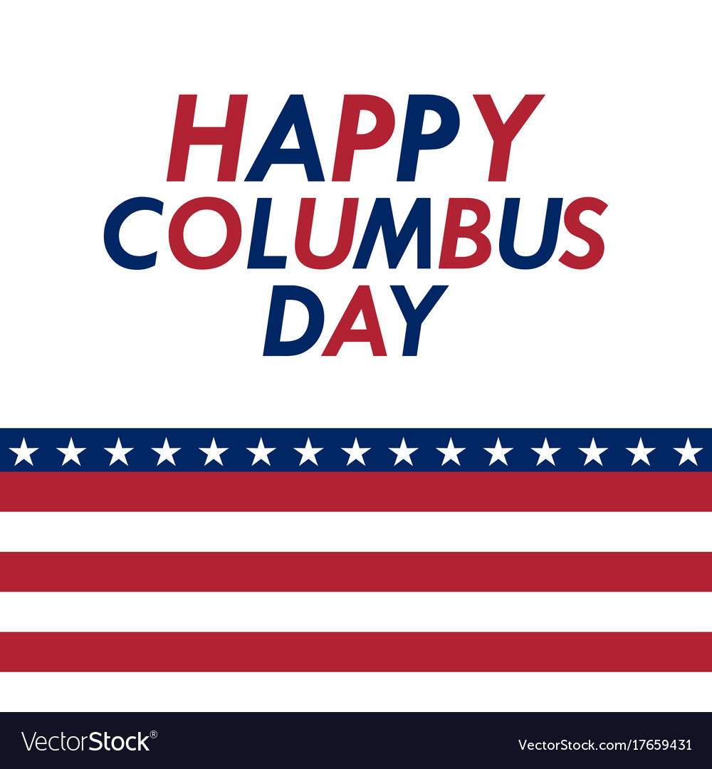 Holiday In The Us Columbus Day Royalty Free Vector Image