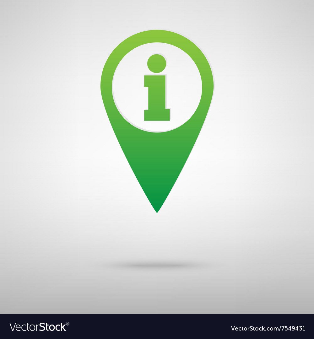 Map pointer with information icon