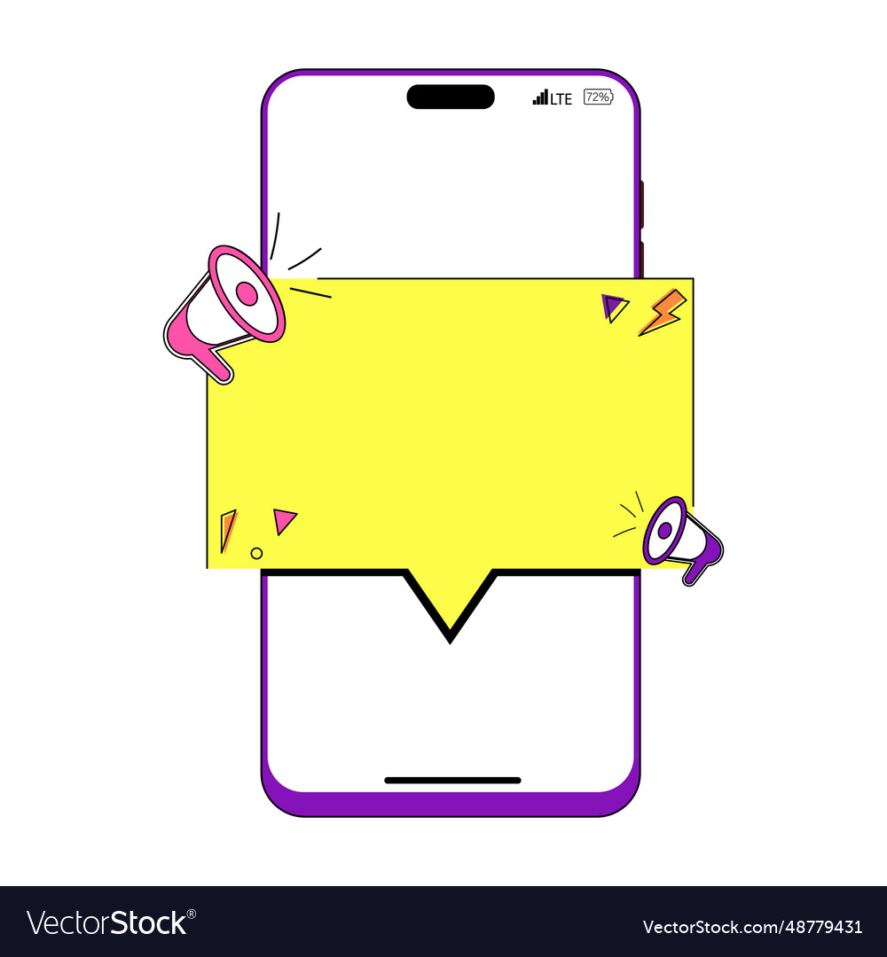 Message on phone with place to insert in 90s style