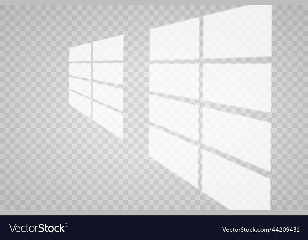 Overlay shadow effect transparent window vector image Overlay shadow effect transparent window