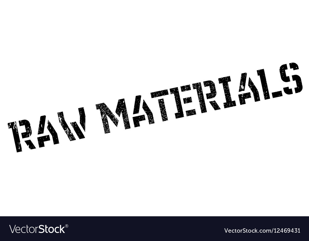 Raw Materials rubber stamp Royalty Free Vector Image