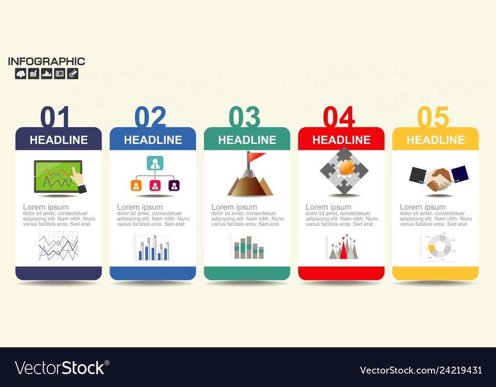 Seven steps diagram template