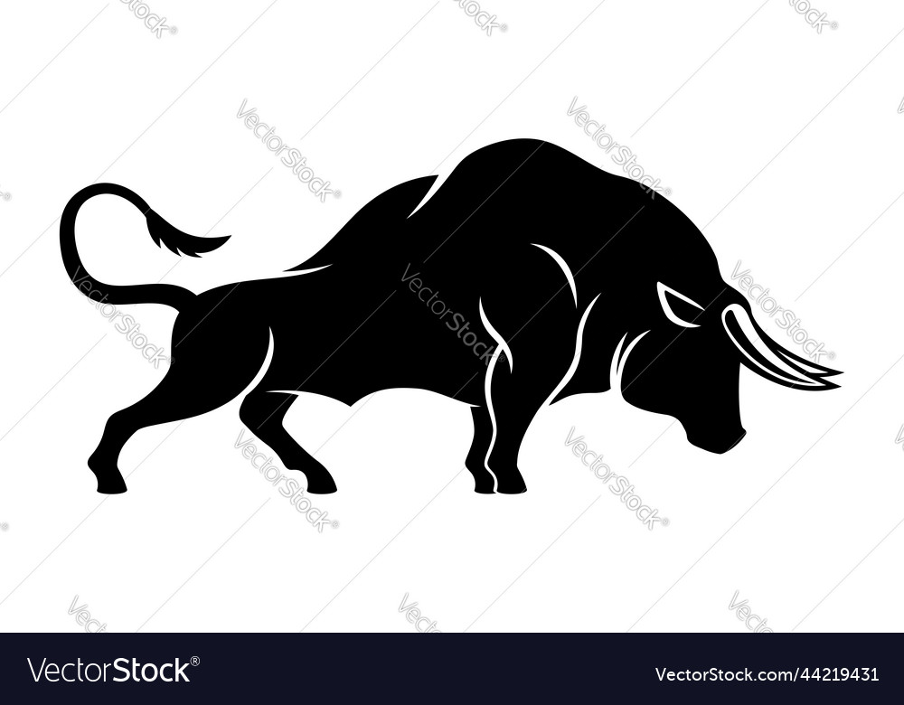 Strong bull icon Royalty Free Vector Image - VectorStock