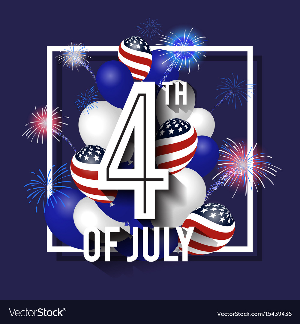 4th of july celebration background design Vector Image