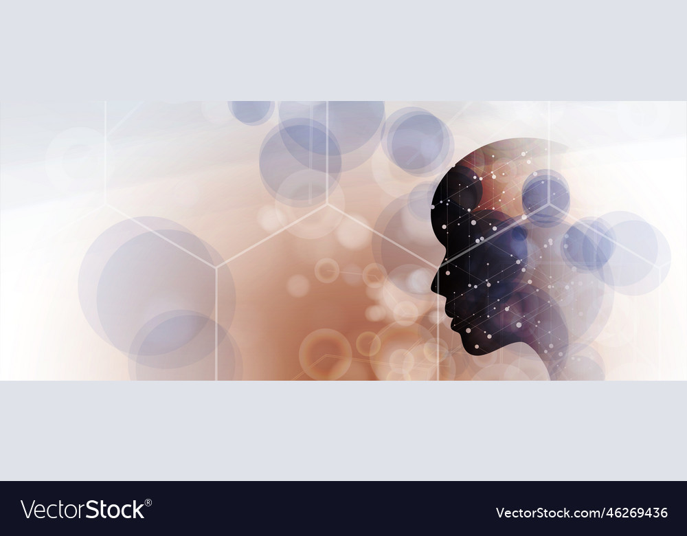 Artificial intelligence technology web background vector image Artificial intelligence technology web background