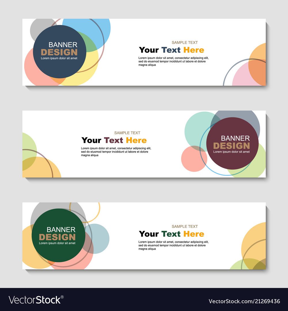 Banner abstract web template vector image Banner abstract web template