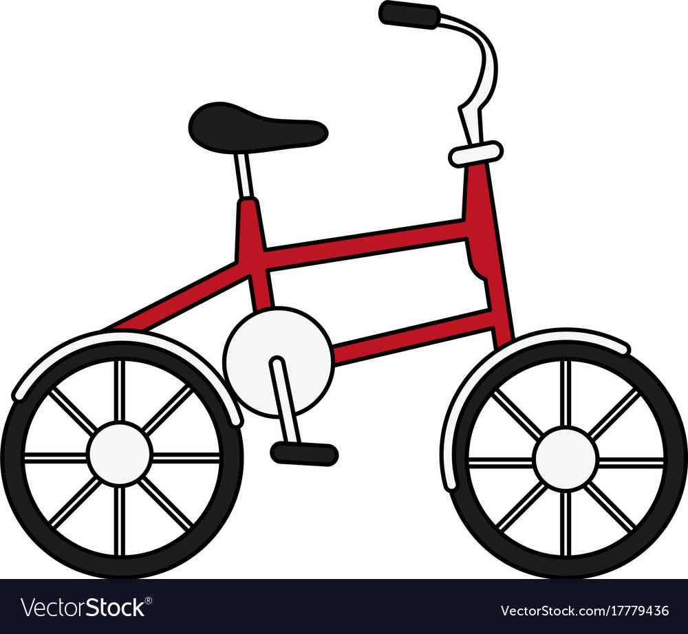 Bike or bicycle sideview icon image Royalty Free Vector