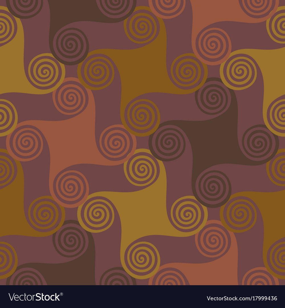 Colorful seamless pattern with spiral elements