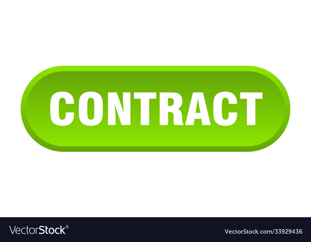 Contract button rounded sign on white background