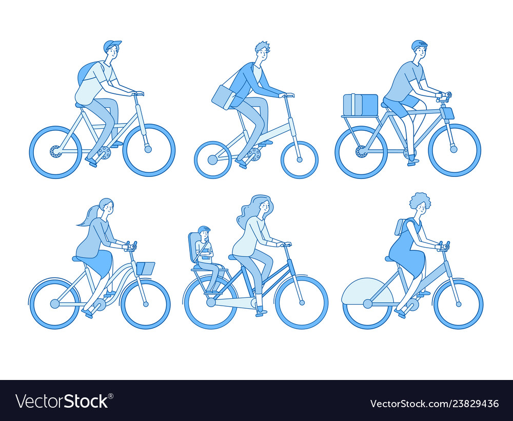 Cycle setting. Велосипед вектор взрослый. Велосипед одной линией. Референс 2 человека на велосипеде боком.