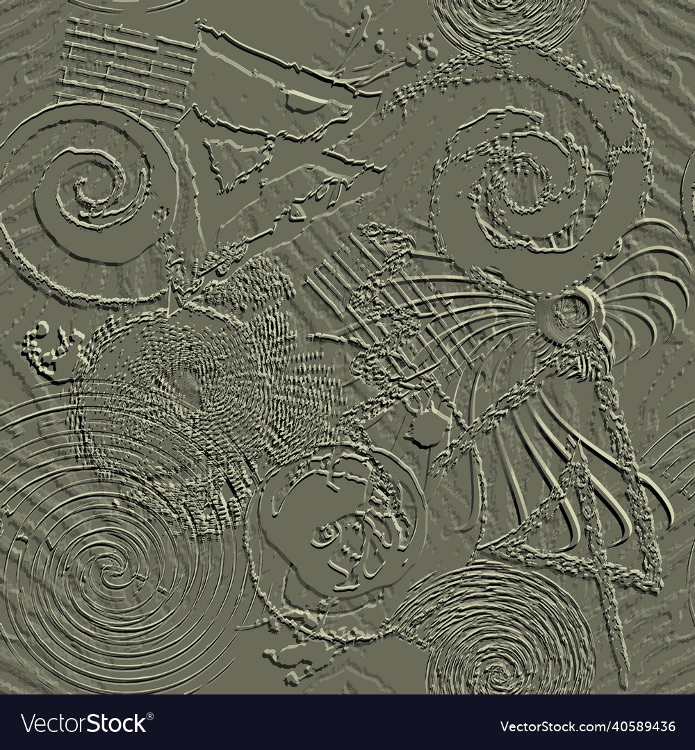 Emboss textured 3d seamless pattern modern