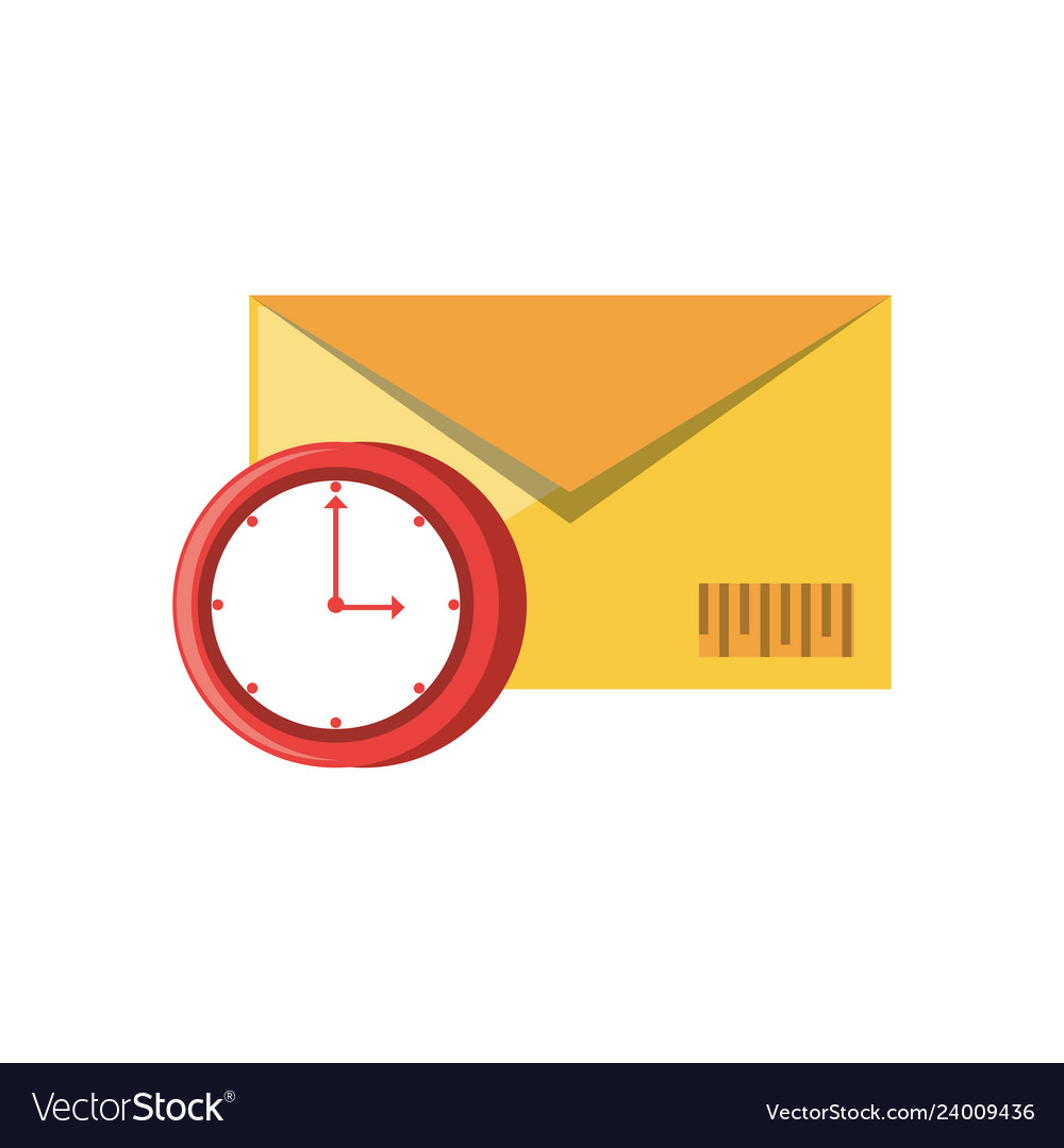 Envelope mail with clock time
