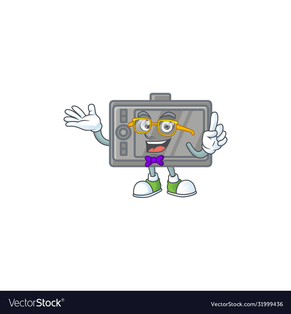Geek character wacom mascot design