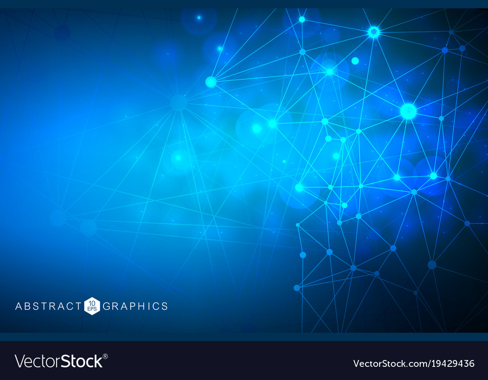 Geometric abstract background with connected line