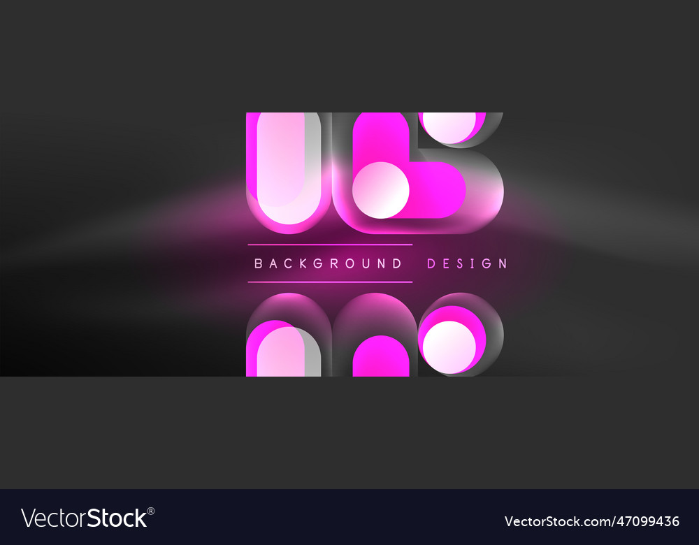 Glowing round shapes abstract background template